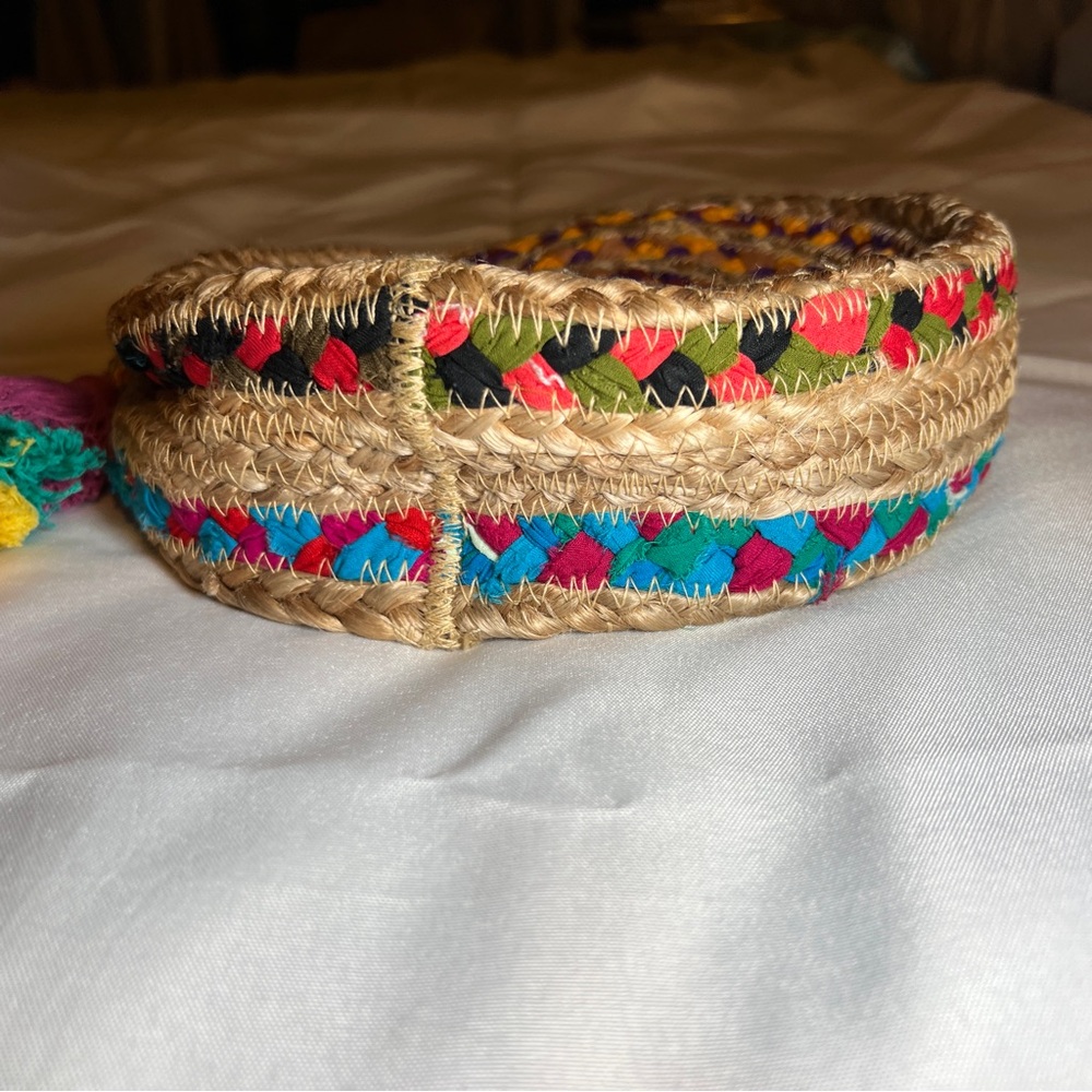 Shiraleah Multicolor Woven Round Boho Crossbody Bag - Picture 5 of 11